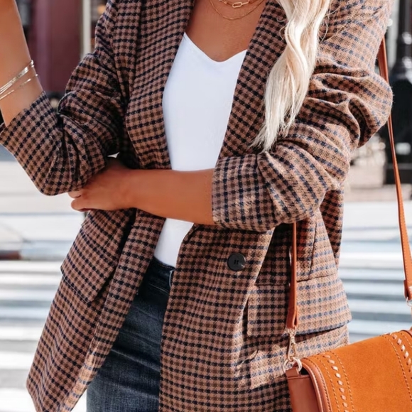 Houndstooth Pocket Blazer - Picture 10 of 10